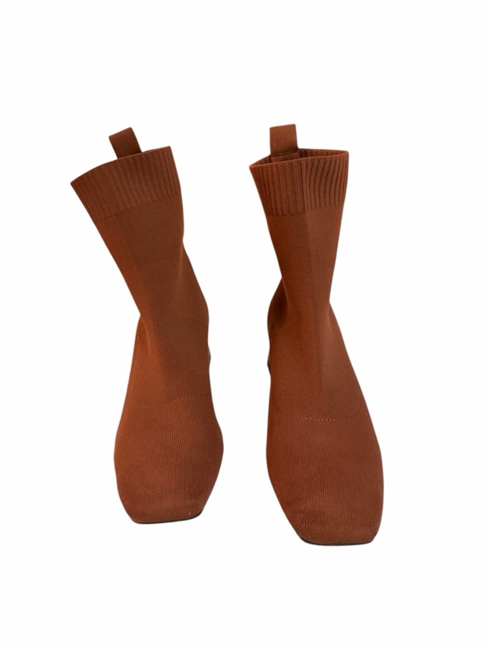 VIVAIA Knit Sock Ankle Boots with Block Heel | Square Toe Stretch - VEGAN